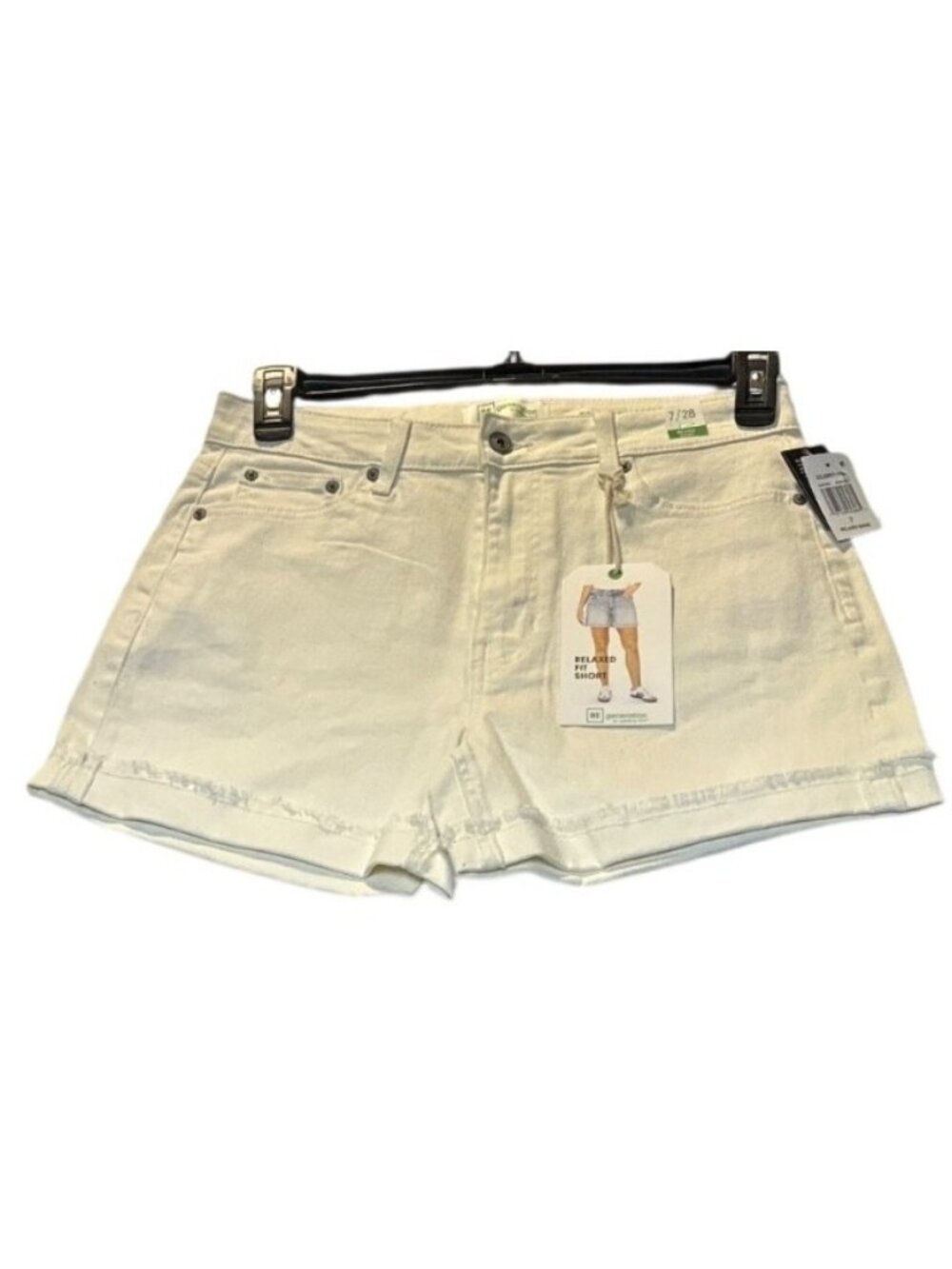 Celebrity Pink Size 7 Relaxed Fit Denim Shorts Whisper White Lightweight Summer